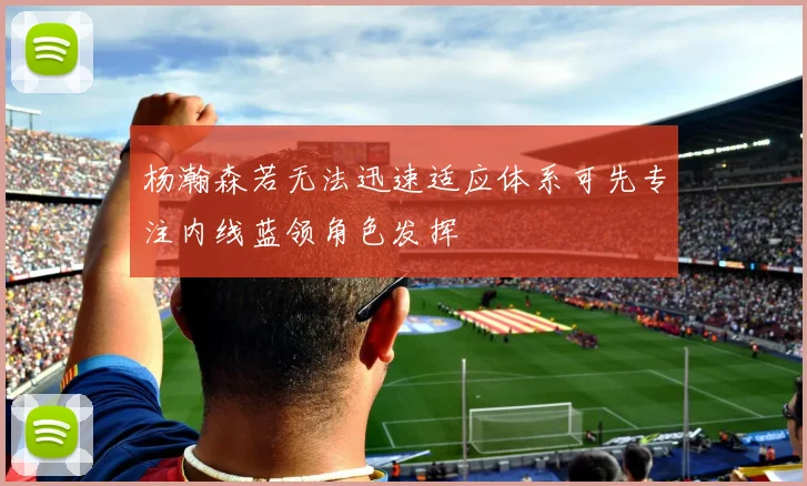 杨瀚森若无法迅速适应体系可先专注内线蓝领角色发挥
